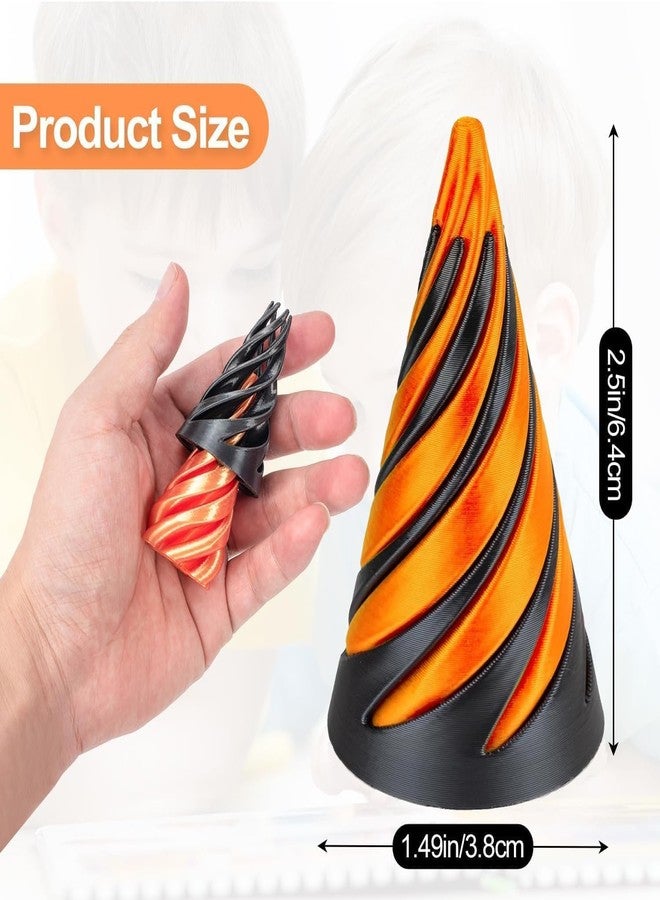 Olafur Spiral Cone Fidget Toy | Impossible Cone Pyramid Passthrough Sculpture Toy | 3D Printed Spiral Cone Fidget Toy Decoration and Playing for Desktop, Home, Office, Stress and Anxiety Relaxing - Image 2